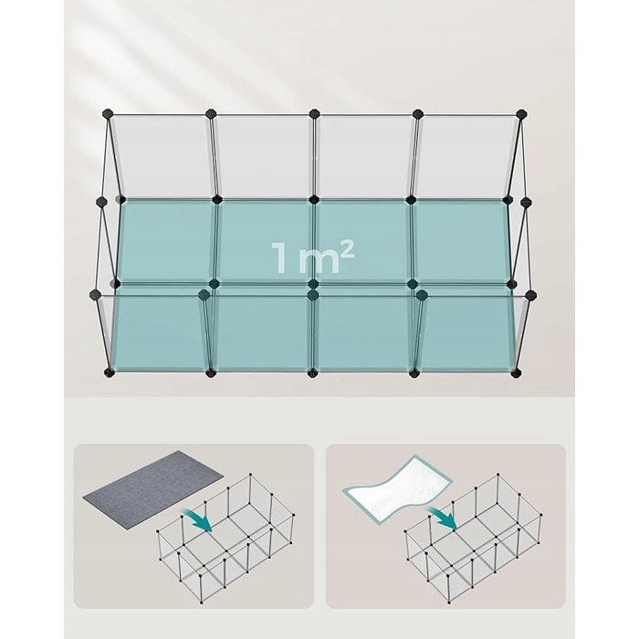 Клітка для кролів Songmics, 46 x 143 x 71 см