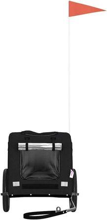 Причіп для велосипеда для собак, чорний, Oxford-Gewebe та залізо, LH82839