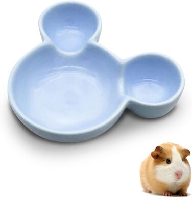 Миска для їжі та води для хом'яків LuckyOpt - мила форма мишки, кераміка, легко миється, для дрібних тварин, їжачок, білка, гризуни, цуцики (фіолетовий)