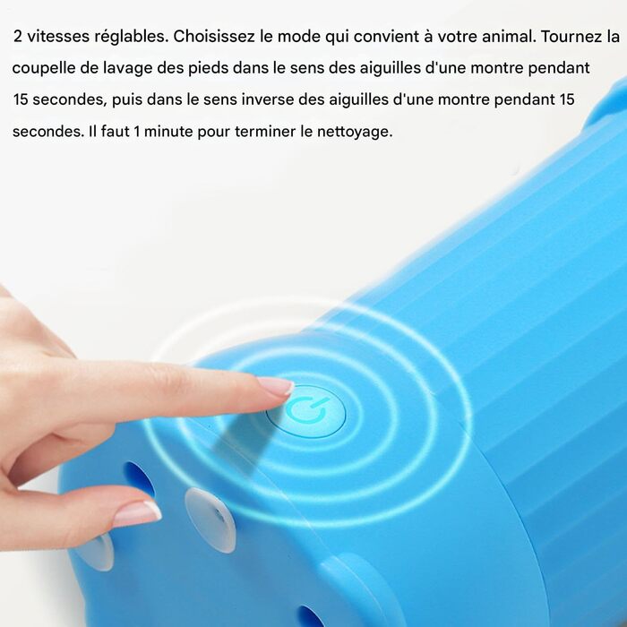 Автоматичний мийчик лап для собак, USB, для дому та прогулянок, блакитний