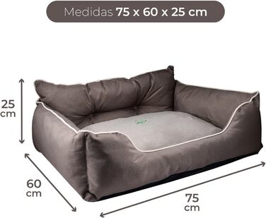 Ляжка для собак United Colors of Benetton, M, коричнева, 75 см, поліестер, ергономічна, для середніх собак