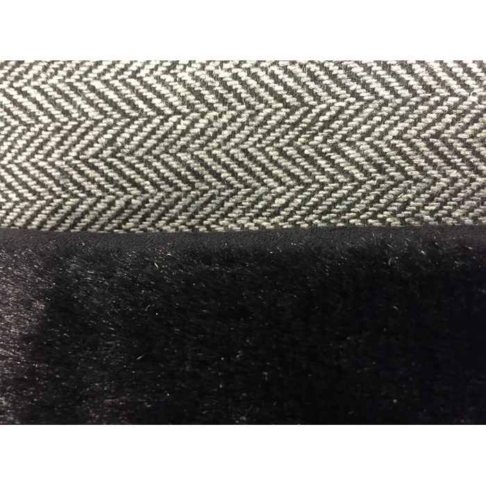 Ліжко для собак Ellie-Bo Wende, Tweed та чорне штучне хутро, для клітки розміру M, 76 см, розмір L71 x W48 x H3 см