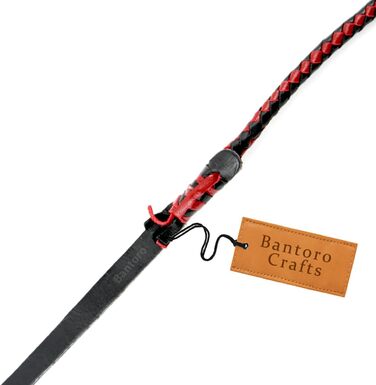 Плетена батіг з натуральної шкіри кенгуру, 1,2-7,3 м, 16 плетінь, для професійного використання