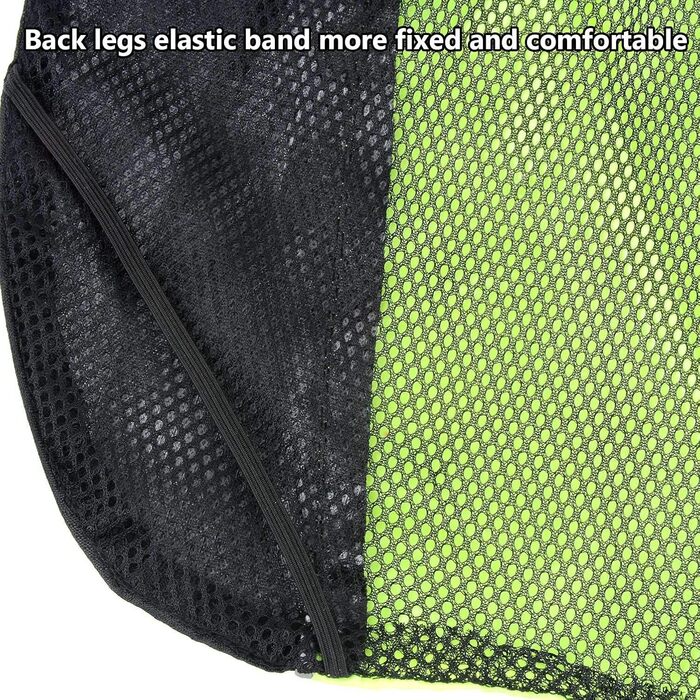 Водонепроникний дощовик для собак Ranphy середнього та великого розміру, з відбиваючими елементами, дихаючий, з захистом живота, для такс та лабрадорів, ультралегкий, безпечний, зелений, 6XL (обхват грудей: 80 см), зелено-чорний