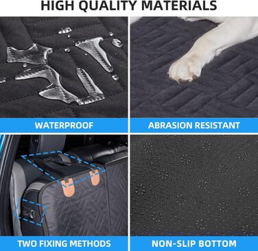 Чохол на сидіння для собак ABE, універсальний для вантажних автомобілів, авто та заднього сидіння, чорний (F150, F-Series)