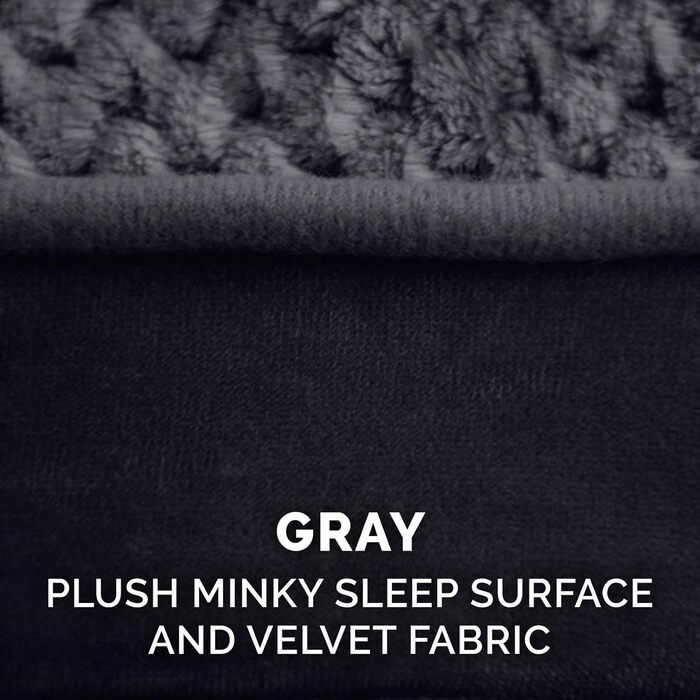 Ортопедичне ліжко для собак Furhaven, великі породи, до 34 кг, знімний водонепроникний чохол, Minky Plüsch & Samt, сірий колір, розмір Jumbo/XL (114 x 76 x 15 см)