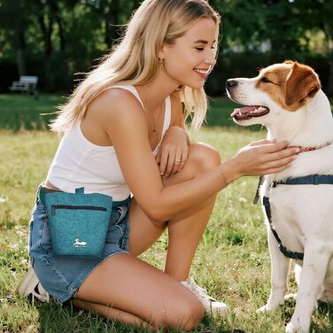 Сумка для собак у подорожах: рейс, аксесуари, 2 місткості для корму, складна миска, килимок, кишеня для ласощів, блакитно-зелена