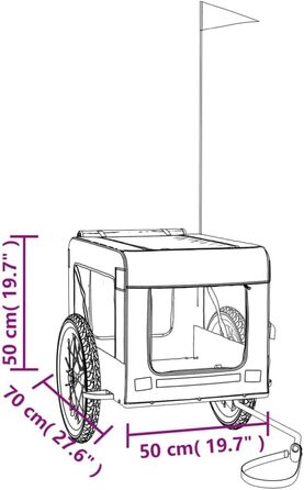 Причіп для велосипеда, переноска для собак, зелений 63x123x66 см
