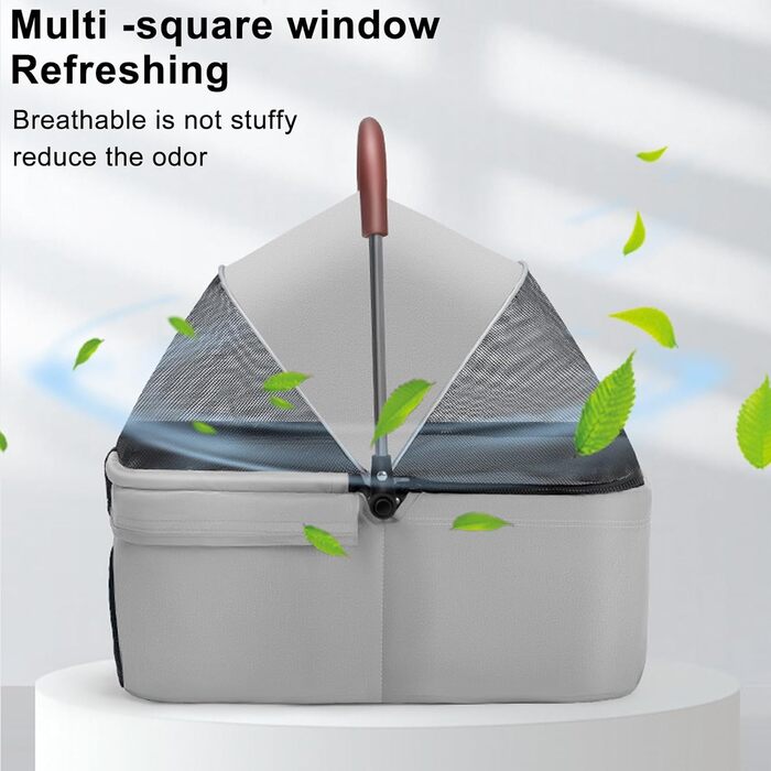 Дитяча коляска 2 в 1 для собак та дітей Loyliawa, складана, сіра