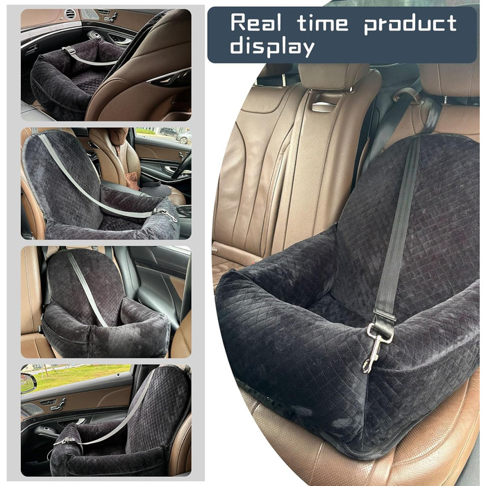 Автокрісло для собак: безпечне та зручне автосидіння для собак, підходить для малих та середніх порід, легко розбирається (чорний, Medium)