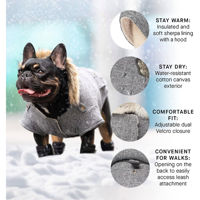 Куртка для собак Canada Pooch Alaskan Army Parka Salt & Pepper, розмір 20