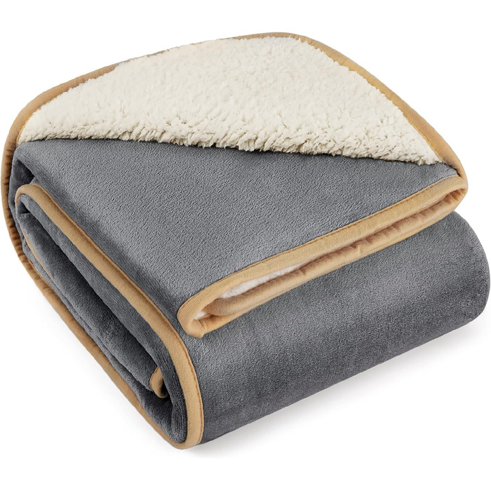 Водонепроникний плед для собак великих порід LE SURE 100x80 см - Outdoor, миючий, з Sherpa Fleece, для собак та котів, сірий
