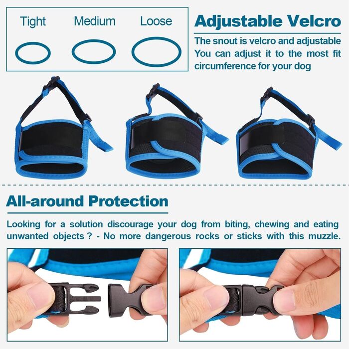 Маукорб для собак: нейлон, дихаюча сітка, регульована стрічка, анти-drop дизайн. Підходить для Лабрадорів та інших порід