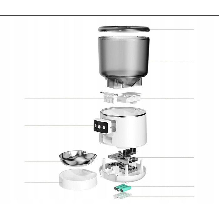 Автоматична годівниця для котів та собак з Wi-Fi, 4 л, дозатор для сухого корму