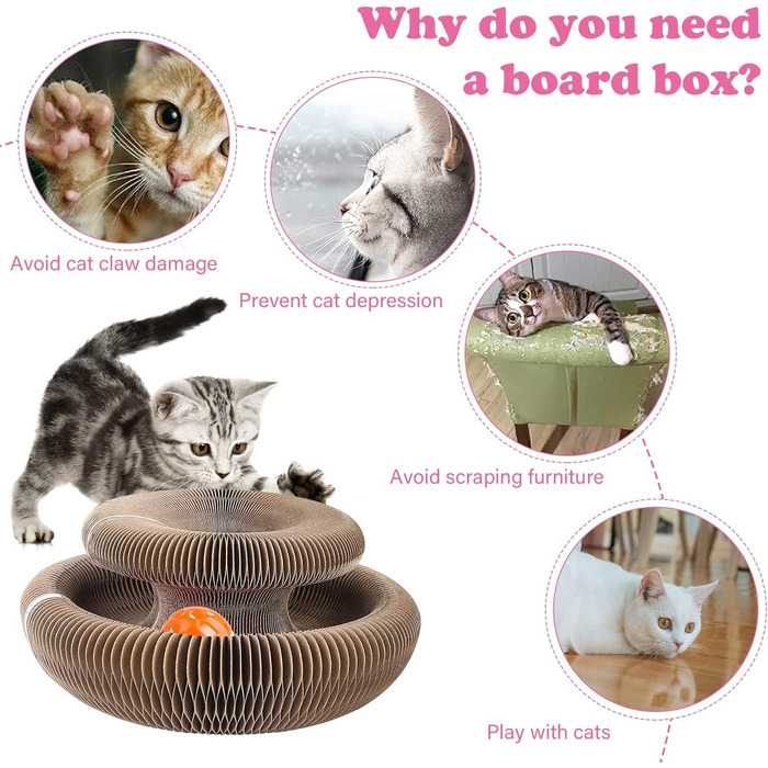 Котяче дряпальний борд - інтерактивна іграшка з котом'ятою та дзвіночком. Дряпальний картон для котів, іграшка для шліфування кігтів.