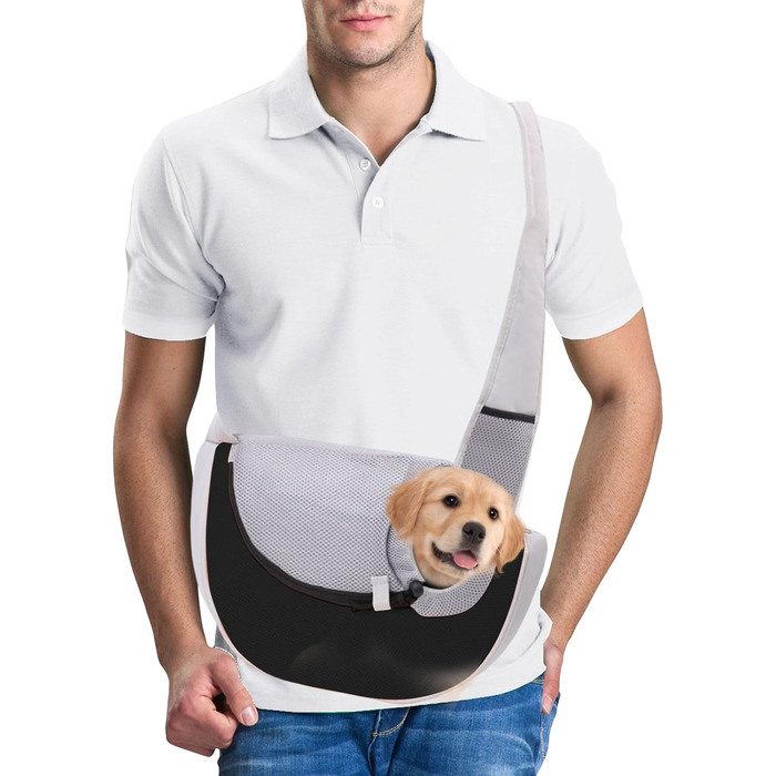 Сумка-переноска для собак PETCUTE, чорна, до 4 кг