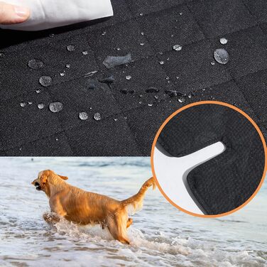 Водонепроникний захист для багажника автомобіля ANOSOSPECIAL: універсальний килимок для собак, захист від бруду та подряпин, чорний