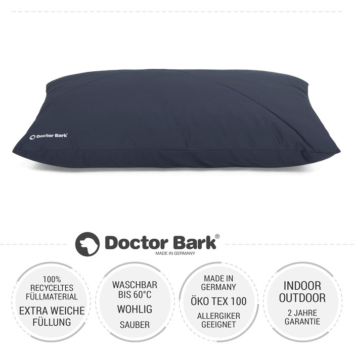 М'яке лежаче ліжко для собак середніх порід GreenLabel Country-Kissen, колір кобальтовий (M)