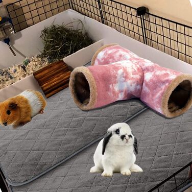 Туннель-лежанка для морських свинок та інших дрібних тварин LeerKing Kaninchen, рожевий, Φ20 см