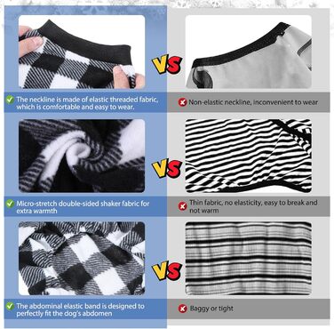 Піжама для собак SCENEREAL: теплий, м'який комбінезон для маленьких та великих собак, чорного кольору. Підходить для зими та святкування Нового року.