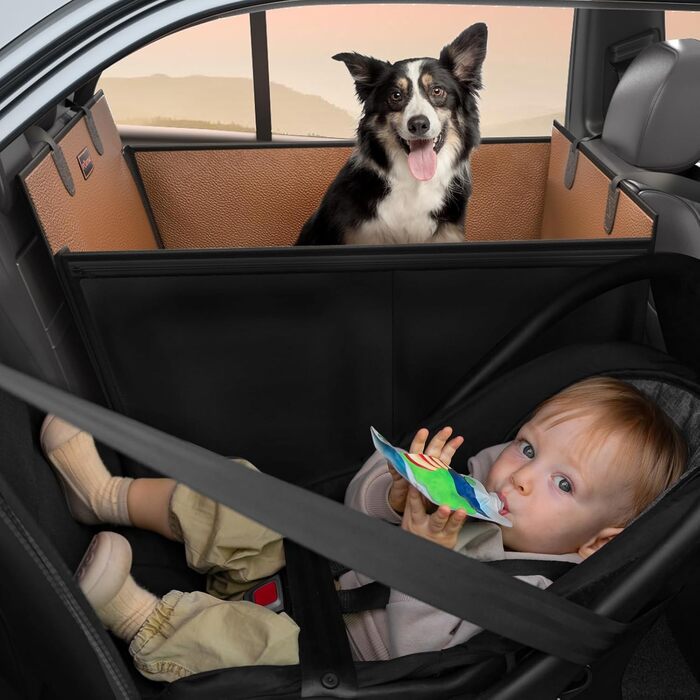 Автокрісло для собак FURTIME, велике, з жорстким дном, водонепроникне, для великих собак, підходить для SUV та позашляховиків