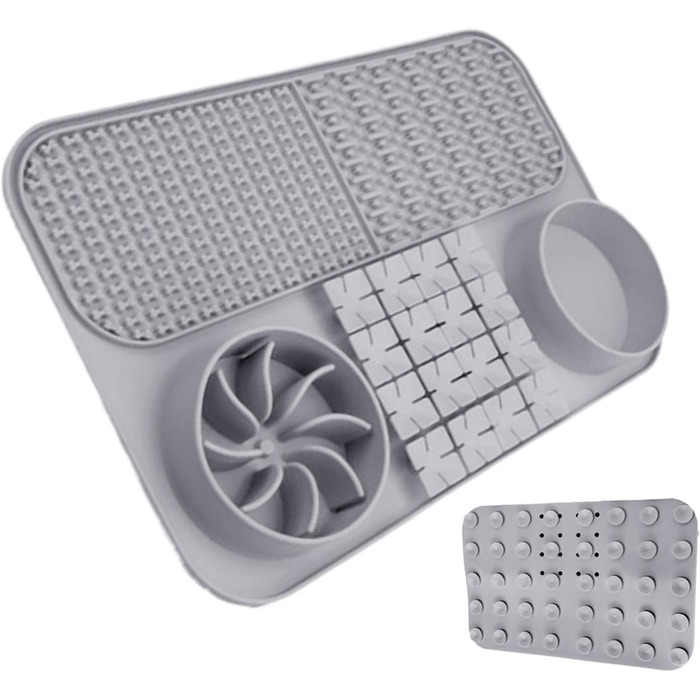 Лінсмер годівниця для облизування, інтерактивна іграшка-головоломка для собак та котів (сіра)