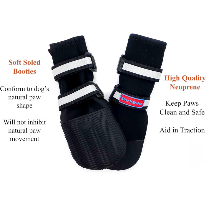 Чоботи для будь-якої погоди, Неопрен, захист лап, з відбиваючими ременями, 5 розмірів (багатобарвні, розмір M)