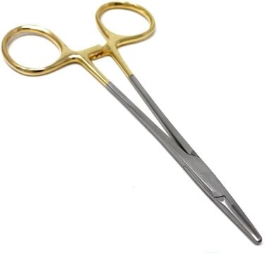 Хірургічні ножиці для перев'язки: вигнуті, з тупими кінцями, 17 см, нержавіюча сталь