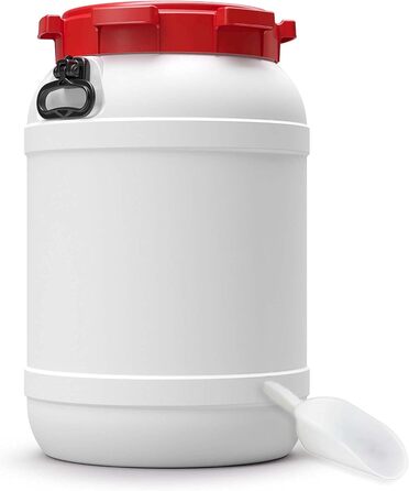 Контейнер для корму для тварин 68 літрів з кришкою та лопаткою | HDPE, преміум-якість | Зручні ручки