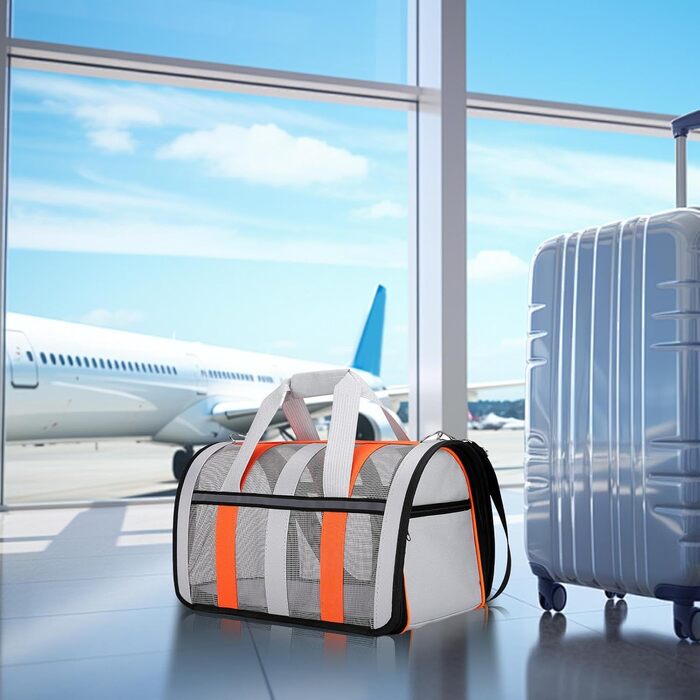 Складана переноска для тварин: зручна переноска для собак та котів з вентиляцією, м'яка сумка для обличчя, легка переноска для подорожей літаком та прогулянок