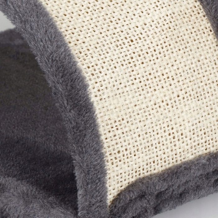 Високий кігтеточка-комплекс для котів Springos, бежевий, 3 рівні, сизаль