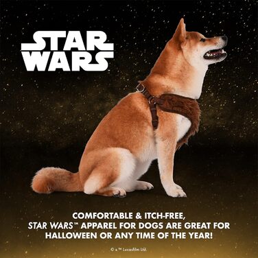 Шлея для собак середнього розміру Star Wars Чубакка, коричнева, костюм для собак, не тягне, мерч для домашніх улюбленців