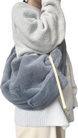 SIQITECH Сумка-переноска для собак та котів, плюшева, тепла, синього кольору