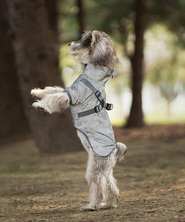 Водонепроникний дощовик для собак BT Bear, відбиваючий, сірий/камуфляж, розмір XXL