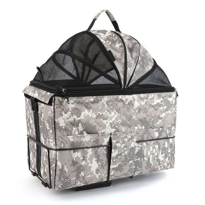 Корзина для собак LYXXJRYBHD на велосипед, задня, для маленьких собак та котів з сіткою, вентильована, подвійна