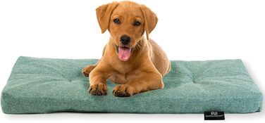 Лежанка для собак Rohrschneider, Made in EU, з антиковзким покриттям, для собак маленьких, середніх та великих порід, також підходить для котів, з мискою, розмір 1 (50 x 80 x 7 см, блакитний)
