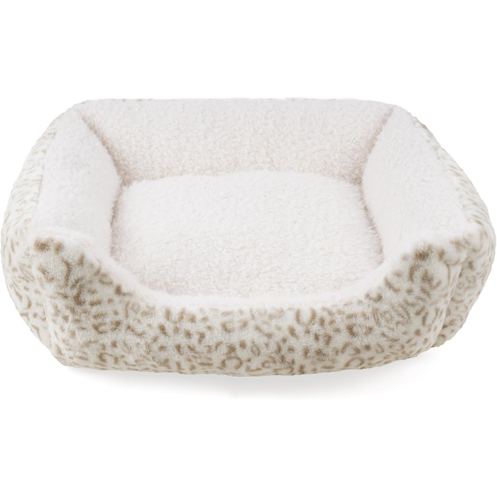 М'яке ліжко для собак Roypet з антиковзким покриттям, для цуценят, собак та котів, прямокутне, з матрацом, колір кремовий, розмір L