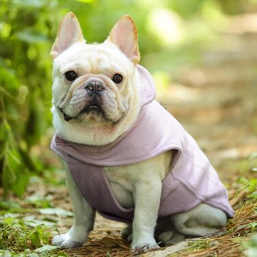 Теплий зимовий пуховик VIVAGLORY для собак, флісова куртка з захистом живота та клямками, світловідбиваючий, регульований, рожевий, S (обхват грудей 45-54 см, шиї ~30 см)