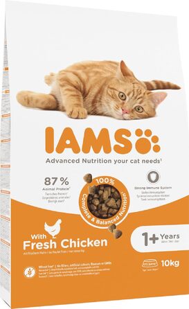 Сухий корм для котів IAMS з куркою для дорослих від 1 до 6 років, 10 кг