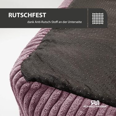 Крісло-ліжко для собак Rohrschneider | для маленьких та середніх собак | з подушкою Cord | 2 розміри (55x42 см / 70x50 см) | з пакетиками для відходів (Altrosa 55 см, Cordstoff breit)