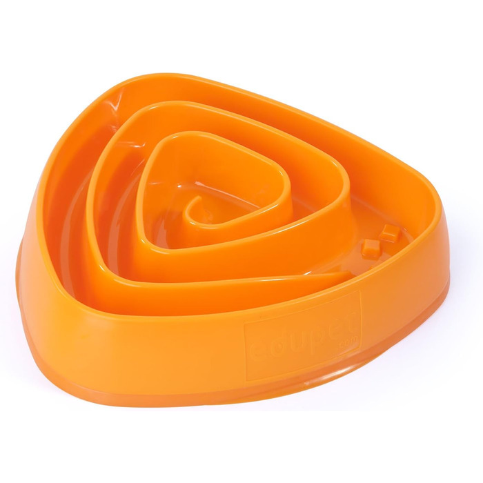 Миска для собак Edupet 06027AA Anti-Schling, для повільного годування, 300 мл, оранжева