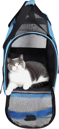 Транспортна сумка для котів та собак, складана, з регульованим плечовим ременем, для подорожей в автомобілі