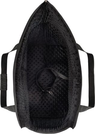 Сумка-переноска для собак та котів Boutique Zoo - L (12 кг) - чорна, Minky (52x35x39 см)