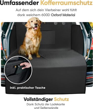 Захист для багажника автомобіля для собак HELDENWERK - універсальний, водовідштовхувальний, стійкий до подряпин, з захистом бокових панелей та краю завантаження. Підходить для собак.
