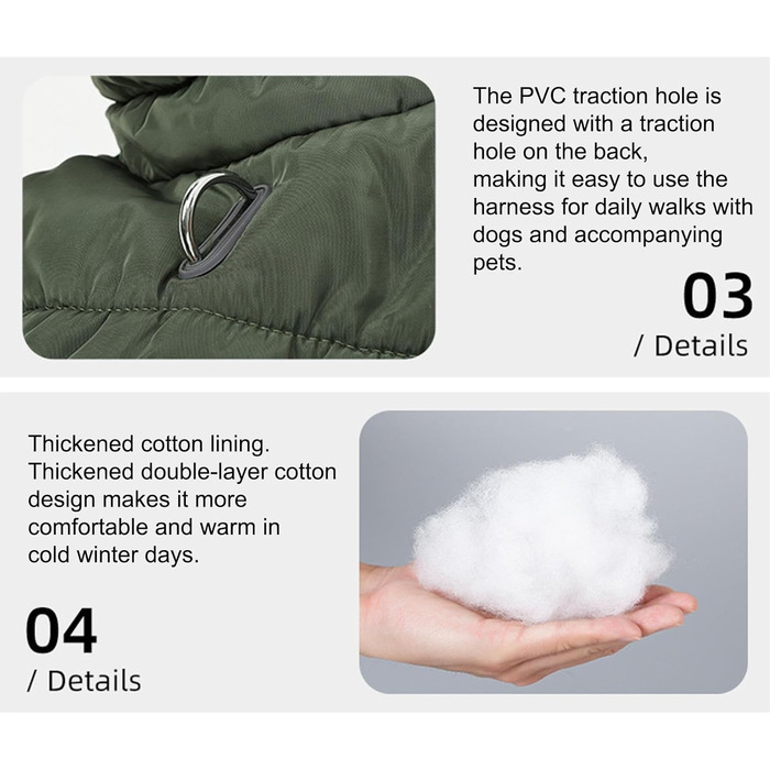 Водонепроникний теплий зимовий одяг для собак: куртка з флісовою підкладкою для маленьких, середніх та великих собак