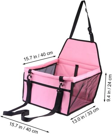 Трансформер для перевезення тварин у авто BESPORTBLE: безпечна сумка-переноска для собак та котів, рожева