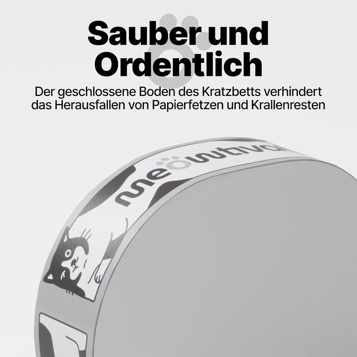 Кігтеточка-ліжко для котів з картонної коробки, 42 см, з котячою м'ятою