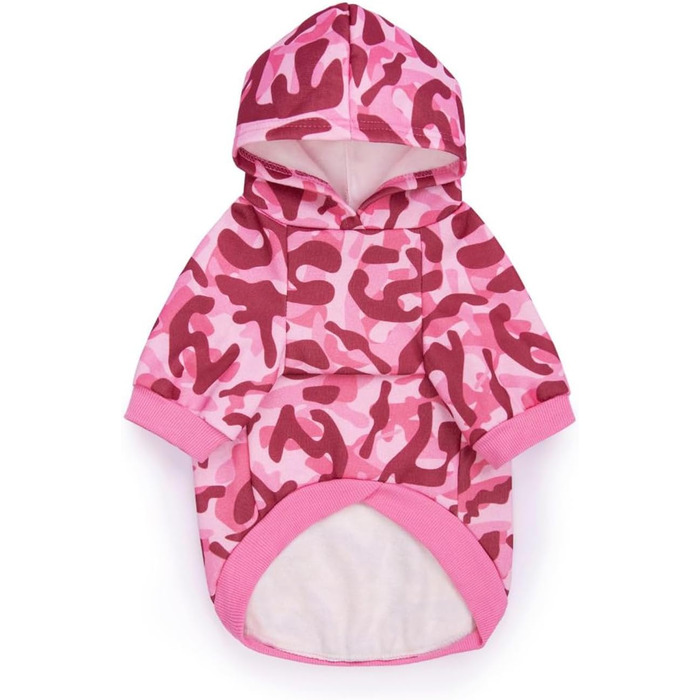 Теплий флісовий худі BT Bär з камуфляжним принтом для собак та котів, зимовий світшот, куртка, теплий одяг для маленьких та середніх тварин (зелений)