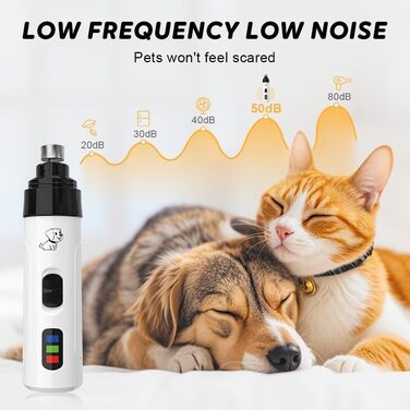 Електричний точило для нігтів домашніх тварин Silent Groom Pro, USB, для собак та котів