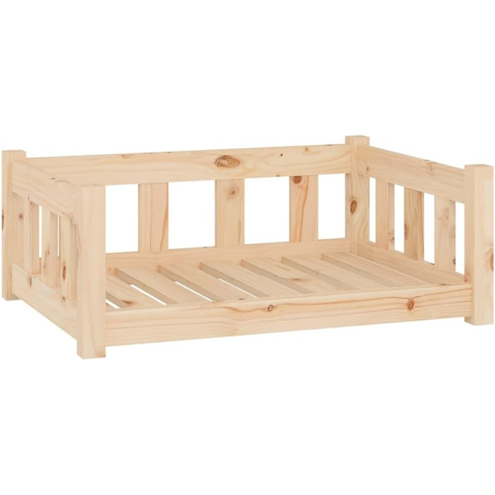 Ліжко для собак та котів з дерева, зручне, водонепроникне, 75,5x55,5x28 см, коричневе